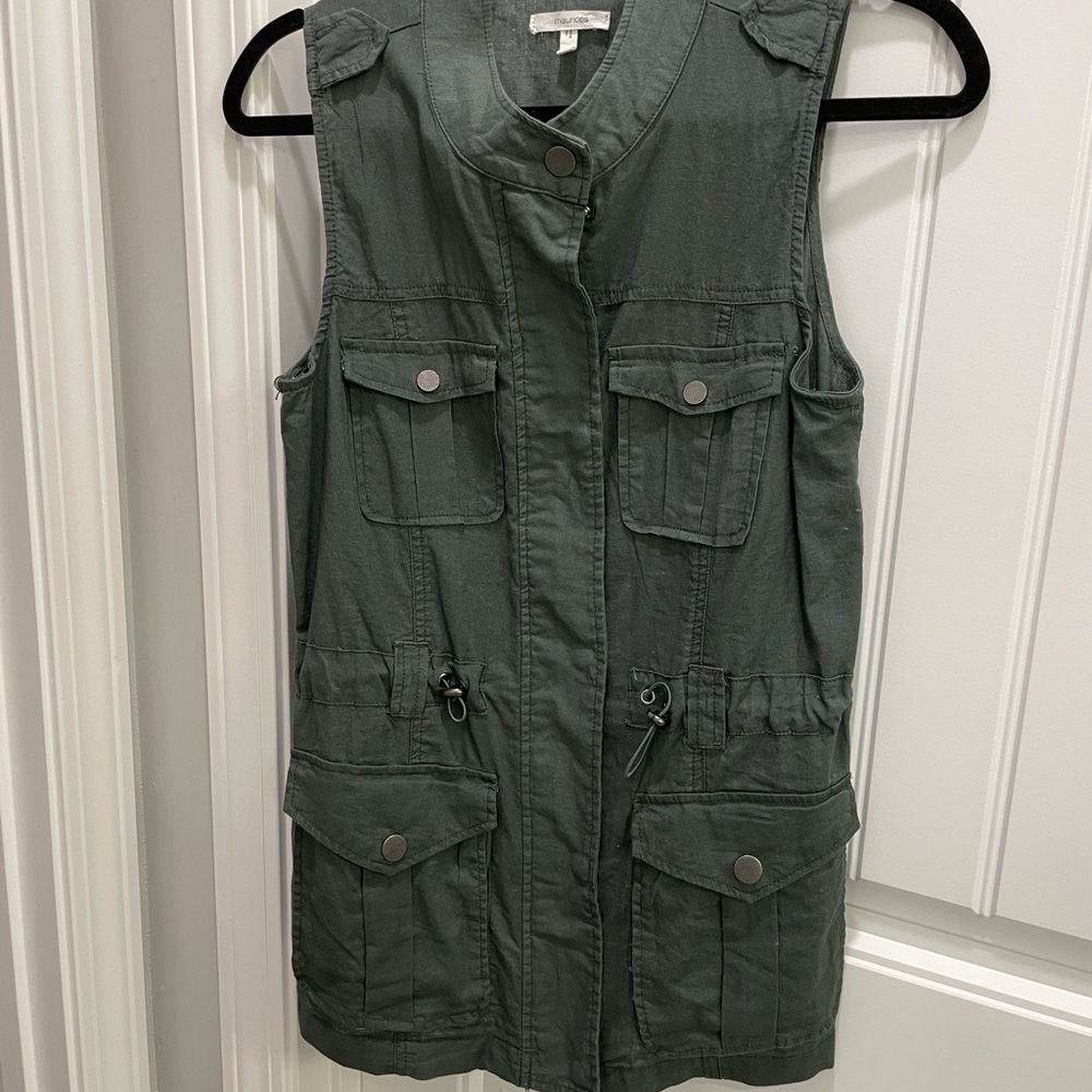 Olive green vest